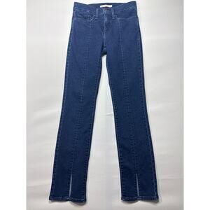 Levi's 314 Women's Shaping Straight Split Ankle Blue Jeans - 26x30 (26x29)